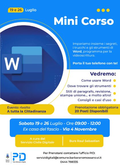 🖋️ Mini corso Word – Documenti digitali! 🖋️ Mini corso Word – Documenti digitali!
